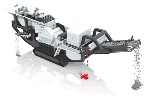 Jaw Crawler Crushing stationWorking principle