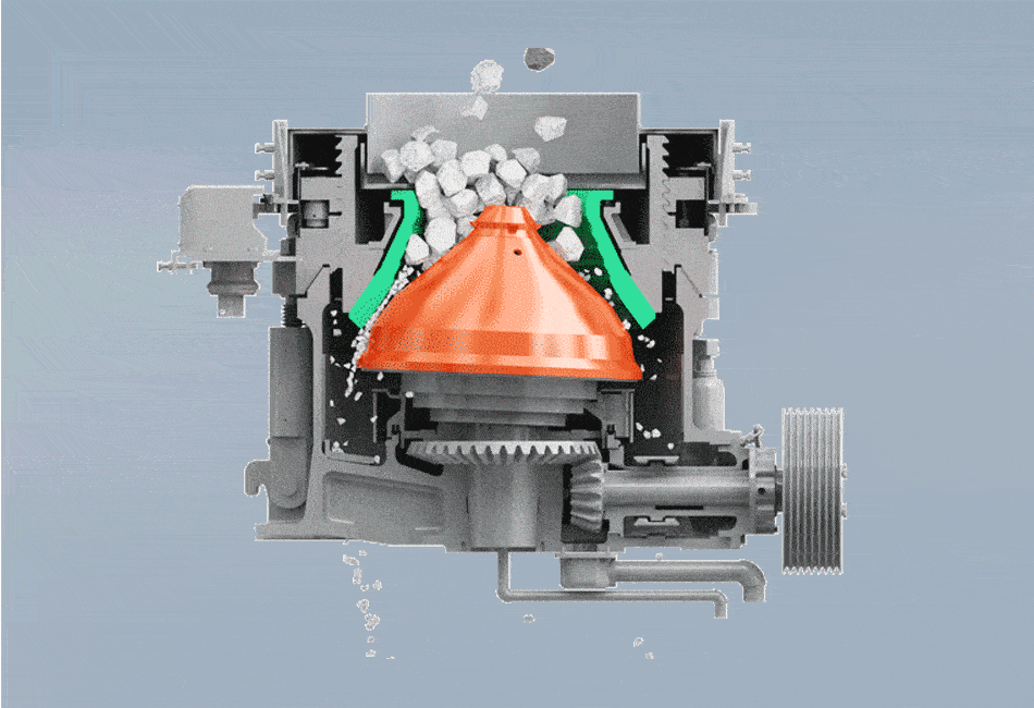 HPT Hydraulic Cone CrusherWorking principle